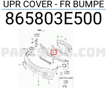 Kia Sorento Ön Tampon Üst Bakaliti F/L Orjinal | 865803E500