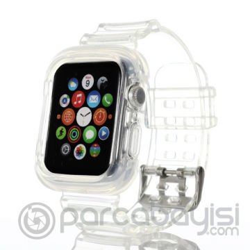 ALLY Apple Watch 6-SE-5-4 44mm - 3-2-1 42mm Kayış Kordon Kılıf Silikon