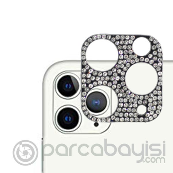ALLY İPhone 11 Pro Kamera Koruyucu Lens Diamond Taş İşlemeli