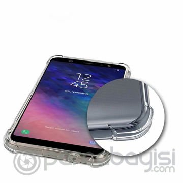 Ally Samsung Galaxy A6 Plus Darbe Emici Şeffaf Silikon Kılıf