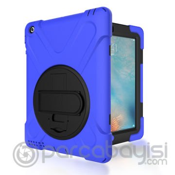İPad 2-İPad 3-İPad 4-Shockproof 3 Katmanlı Standlı Zırh Kılıf