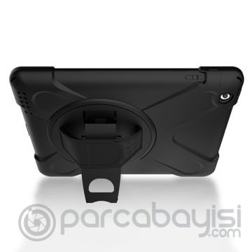 İPad 2-İPad 3-İPad 4-Shockproof 3 Katmanlı Standlı Zırh Kılıf