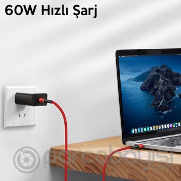 Baseus halo data cable hızlı Şarj Usb Type-C PD2.0 60W (20V 3A) 2metre