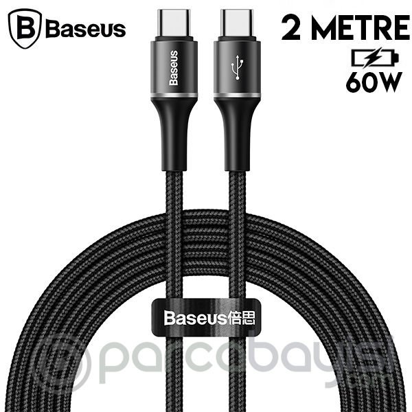 Baseus halo data cable hızlı Şarj Usb Type-C PD2.0 60W (20V 3A) 2metre