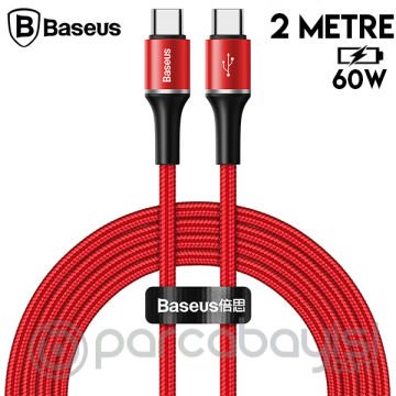 Baseus halo data cable hızlı Şarj Usb Type-C PD2.0 60W (20V 3A) 2metre