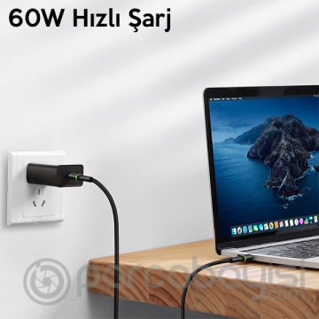 Baseus halo data cable hızlı Şarj Usb Type-C PD2.0 60W (20V 3A) 2metre