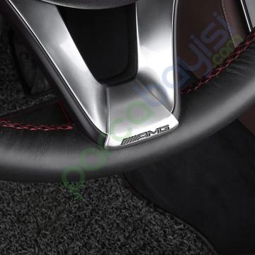 Mercedes Amg Direksiyon 3D Amblem Logo Sticker Krom İnce Model