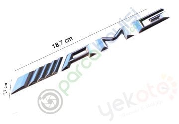 Amg 3D Metal Monogram Amblem Logo Sticker Yeni Nesil Alman Üretimi