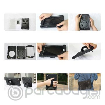 İpad Mini 4- 5 Shockproof 3 Katmanlı Standlı Zırh Kılıf