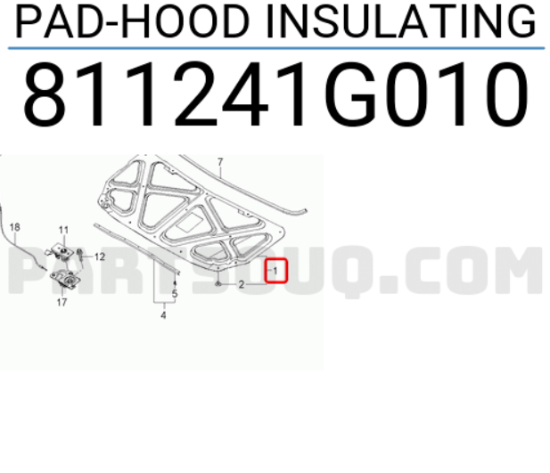 Kia Rio Motor Kaput İzolasyonu Orjinal 2005-2011 | 811241G010