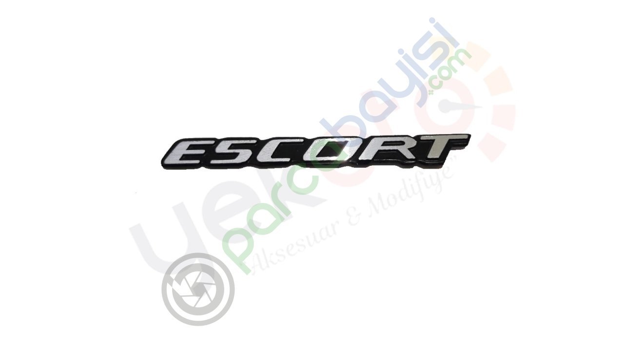 Escort 3D Metal Amblem Logo Sticker 2 Adet