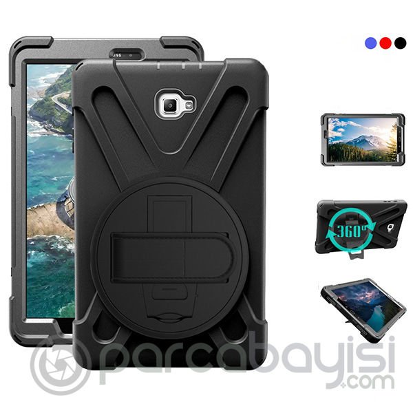 Ally Samsung Galaxy Tab A 10.1 (2016) T580,T585,T587 3 Katmanlı Standlı Zırh Kılıf
