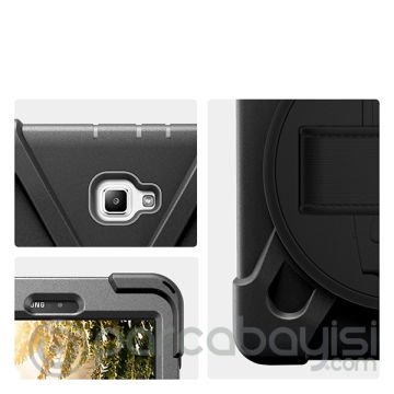 Ally Samsung Galaxy Tab A 10.1 (2016) T580,T585,T587 3 Katmanlı Standlı Zırh Kılıf