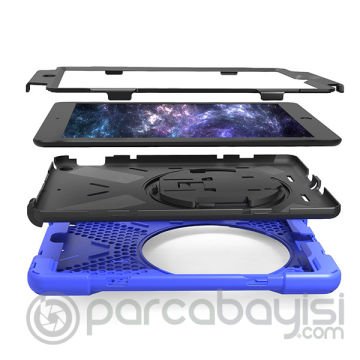 Ally Samsung Galaxy Tab A 10.1 (2016) T580,T585,T587 3 Katmanlı Standlı Zırh Kılıf