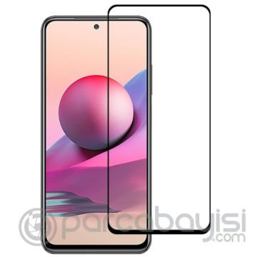 Xiaomi Redmi Note 10S Full Glue Full Kaplama Tempered Cam Ekran Koruyucu