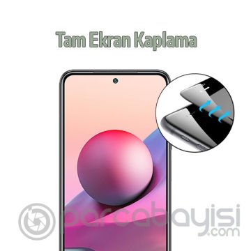 Xiaomi Redmi Note 10S Full Glue Full Kaplama Tempered Cam Ekran Koruyucu