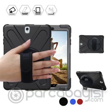 Ally Samsung Galaxy Tab A 9.7 T550, T555, 3 Katmanlı Standlı Zırh Kılıf