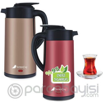 EZERE Termoçay Termos Özellikli Su Isıtıcı Kettle Çay Makinesi