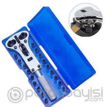 Ally 34mm Çok Amaçlı Arka Kapak Açacağı Saat Tamir Seti 18 Parça Set