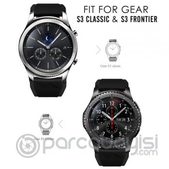 Ally 22MM Gear S3 Watch 4 46mm Silikon Kayış ( S  Beden)