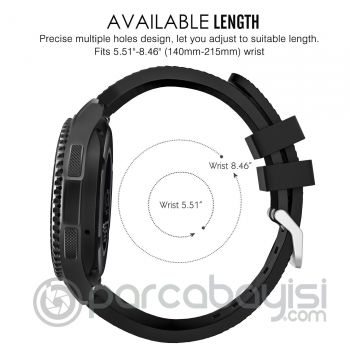 Ally 22MM Gear S3 Watch 4 46mm Silikon Kayış ( S  Beden)