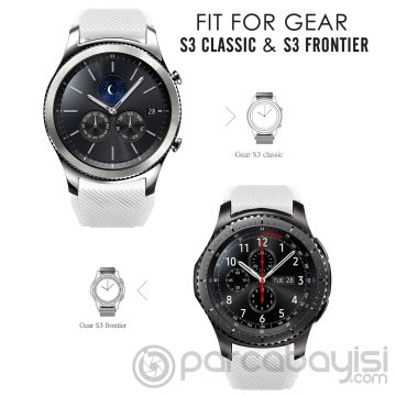 Ally 22MM Gear S3 Watch 4 46mm Silikon Kayış ( S  Beden)