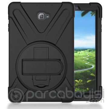 Ally Galaxy Tab 10.1 (2016) P580,P585,Shockproof 3 Katmanlı Standlı Zırh Kılıf