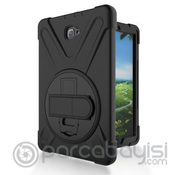 Ally Galaxy Tab 10.1 (2016) P580,P585,Shockproof 3 Katmanlı Standlı Zırh Kılıf