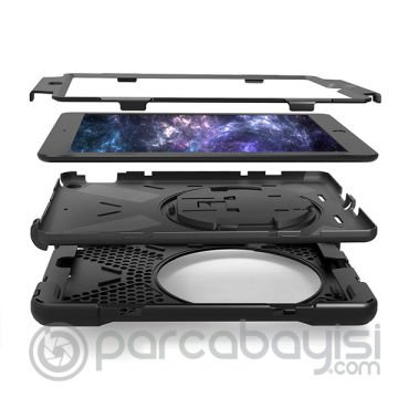 Ally Galaxy Tab 10.1 (2016) P580,P585,Shockproof 3 Katmanlı Standlı Zırh Kılıf