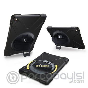İpad 9.7 2018-2017 Air 2 Shockproof 3 Katmanlı Standlı Zırh Kılıf