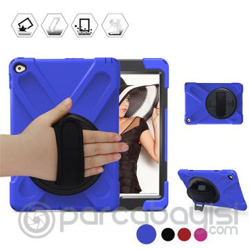 İpad 9.7 2018-2017 Air 2 Shockproof 3 Katmanlı Standlı Zırh Kılıf
