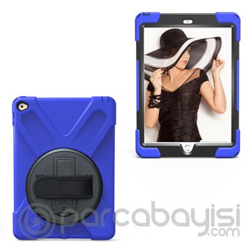 İpad 9.7 2018-2017 Air 2 Shockproof 3 Katmanlı Standlı Zırh Kılıf