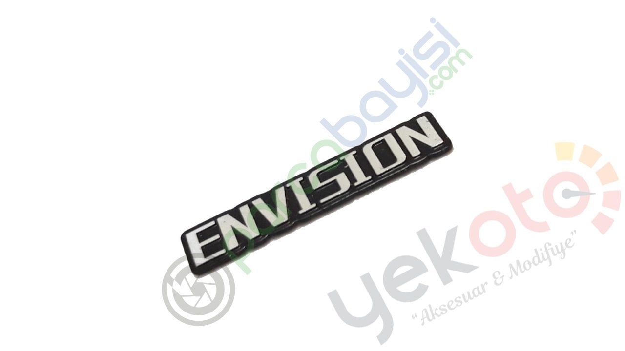 Envısıon 3D Metal Amblem Logo Sticker 2 Adet