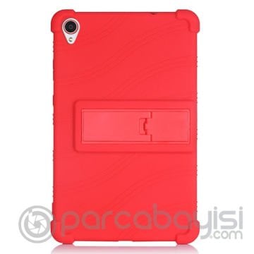 Lenovo Tab M8 TB-8505F Standlı Silikon Kılıf