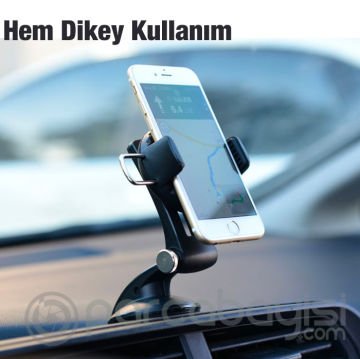 Ally 360 Dönebilen Torpido Üstü Vakumlu Araç Oto Telefon Tutucu