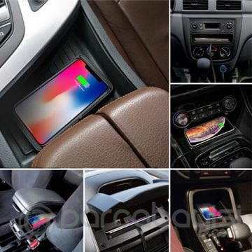ALLY 15W Araç İçi Kablosuz Şarj Pedi Kauçuk Tabanlı Wireless Şarj