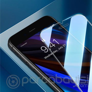 Baseus iPhone SE 3- SE2 (2022 -2020) 8-7 Full Tempered Ekran Koruyucu 2 Adet Set