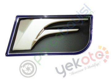 F 3D Metal Amblem Logo Sticker