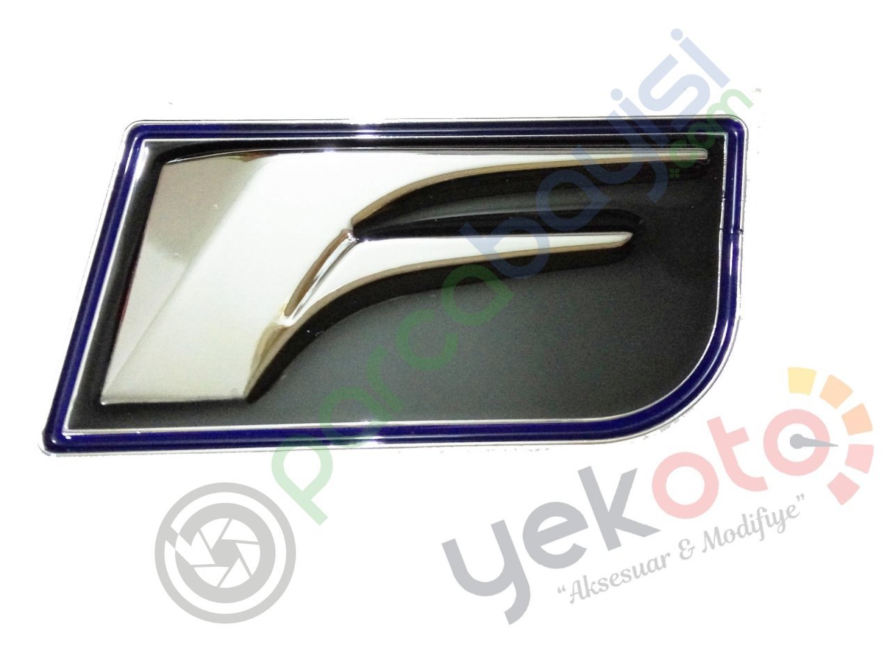 F 3D Metal Amblem Logo Sticker