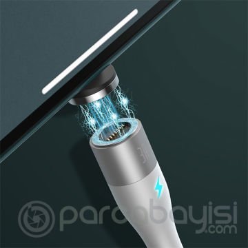Baseus Safe Fast 3A Hızlı Şarj Mıknatıslı Usb Şarj Kablosu 3 Başlık（iPhone+Type-C+Micro）1m
