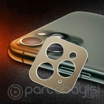 İPhone 11 Pro -11 Pro Max 3D Metal Kamera Koruyucu Metal Lens
