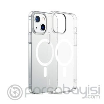 Baseus Crystal iPhone 13 Magsafe Silikon Kılıf + Tempered Ekran Koruyucu Set