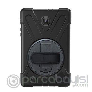 Ally Samsung Galaxy Tab A 8.0 (2018) T387, 3 Katmanlı Satandlı Zırh Kılıf