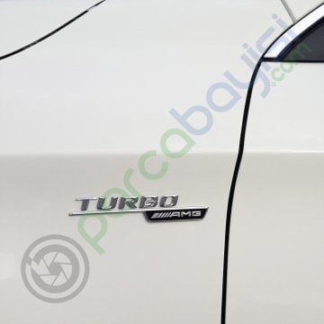 Turbo Amg 3D Metal Monogram Siyah Amblem Logo Sticker Orjinal Kalite Alman Üretimi