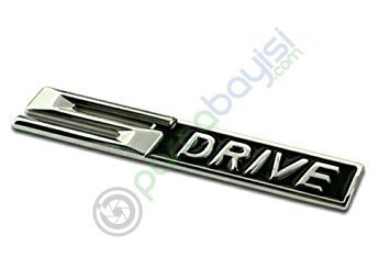 S Drive 3D Metal Amblem Logo Sticker Siyah