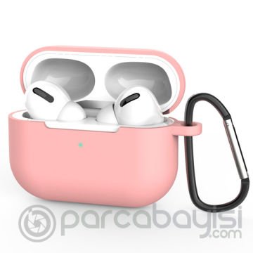 Ally Apple Airpods Pro İnce Slim Silikon Kılıf+Anahtarlık