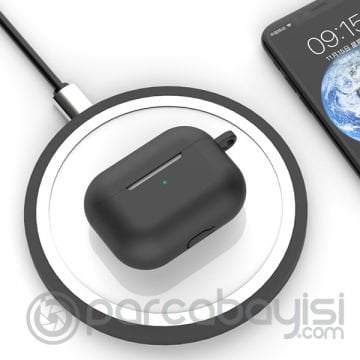 Ally Apple Airpods Pro İnce Slim Silikon Kılıf+Anahtarlık