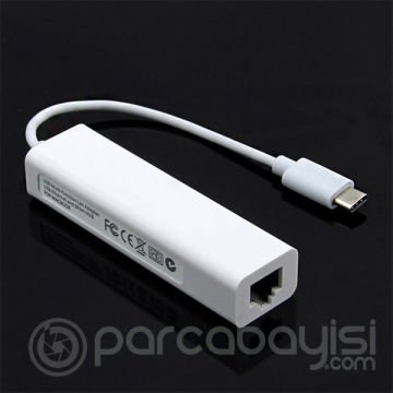 ALLY USB Type-C 100 Mbps Rj45 Ethernet Adaptöru 3-port USB 2.0 Hub Çoklayıcı