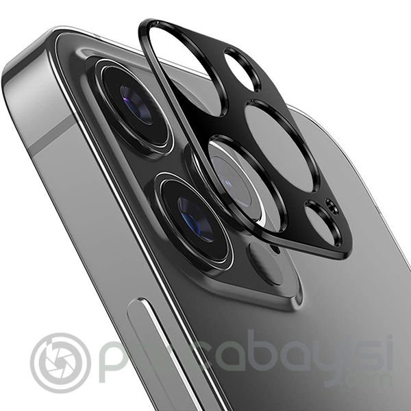 İPhone 12 Pro Max 3D Metal Kamera Koruyucu Metal Lens