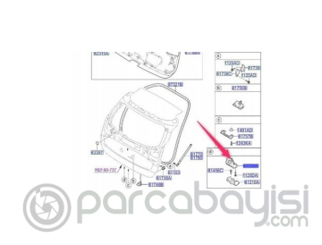 Kia Ceed - Hyundai İ30 Bagaj Kilidi Orjinal | 81230A6000